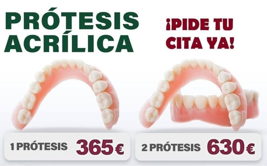 Promoción prótesis dental acrílica Promoción prótesis dental acrílica